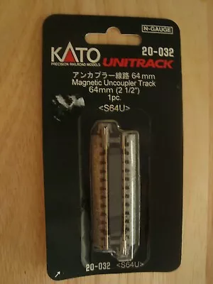 NEW KATO N Scale UNITRACK #20-032 2 1/2  Magnetic Uncoupler Track 1 Piece • $10