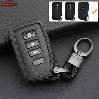 For Lexus IS ES NX RX GS LX RC Carbon Fiber Style Soft TPU Key Fob Case Cover 1x • $8.99