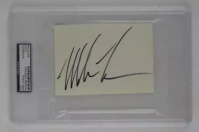 Mike Tyson Signed Slabbed 3.75x5.50 Cut Autographed HOF PSA DNA COA • $199.99