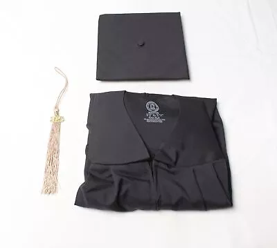 Oak Hall Unisex Classic Graduation Cap & Gown Set JL3 Black 5'9  To 5'11  • $24.99
