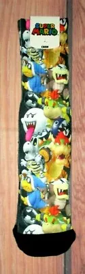 Mens Super Mario Crew Socks (shoe Size 8-12) • $9.90