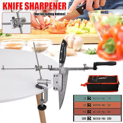 360° Edge Knife Sharpener Sharpening Fix-angle System W/4 Stones 120-1500 Grits • $39.99