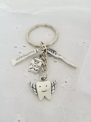Dentist Hygienist Dental Nurse Keyring With Gift Bag Graduation Present Gift • £3.89