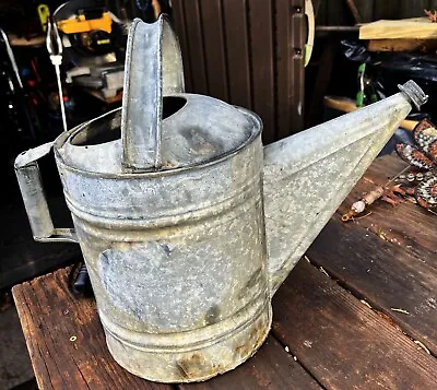 Vtg Galvanized Garden Watering Can No. 12 2 Handles   12345 • $20