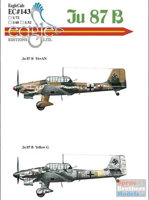 ECL72143 1:72 Eagle Editions Ju 87B/R Stuka • $17.64