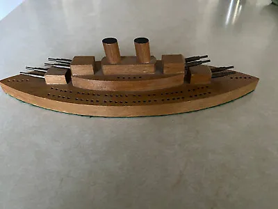 Wooden Cribbage Battleship Board • $30