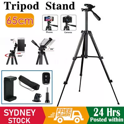 $14.30 • Buy Adjustable Camera Tripod Stand Phone Holder Mount For IPhone Samsung Travel  AU