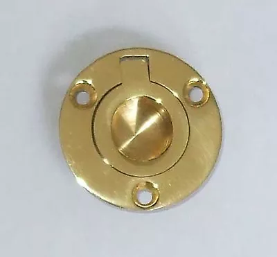 Lifting Ring Drawer Pull Polished Brass  1.1/2  (38mm) Diameter 1717APB • £2.95