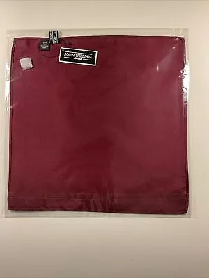 New 100% Silk Woven Burgundy Pocket Square Tuxedo Handkerchief By John William • $8.95