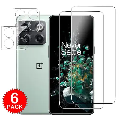 $7.47 • Buy For OnePlus 10T 5G HD Tempered Glass Screen Protector With Camera Lens Protector