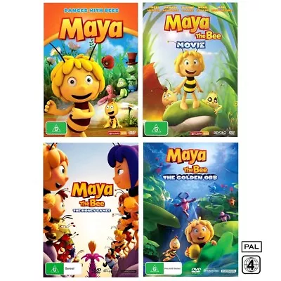 Maya The Bee 4x DVD Collection (4-Disc) PAL Region 4 (Movie Golden Orb Honey • $21.36