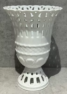 Mikasa Bridal Lace 8” Vase White Porcelain • $16