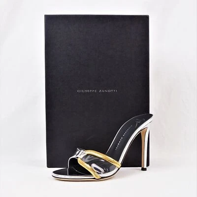 $89.89 • Buy Giuseppe Zanotti GZ Infinity 105mm Heels In Silver - Women's EU 34/US 4