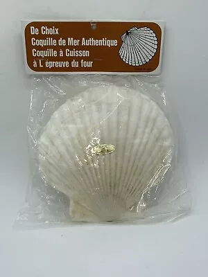 Sea Shells White Baking Scallop Shells Japan Made NIP Oven Proof Ocean • $9.95