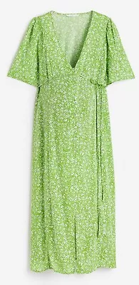 H&M Mama V-neck Ditzy Floral Midi Dress - Size L. RRP £36.99  • £14