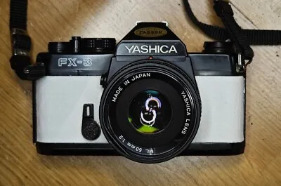 Yashica FX-3 35mm Film SLR Camera With Yashica 50mm F/2 Lens - Custom White  • £77.70