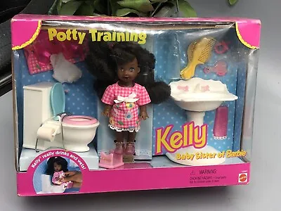 Potty Training Kelly~ African American~ 1996 NRFB Baby Sister Of Barbie ~#16067~ • $34.99