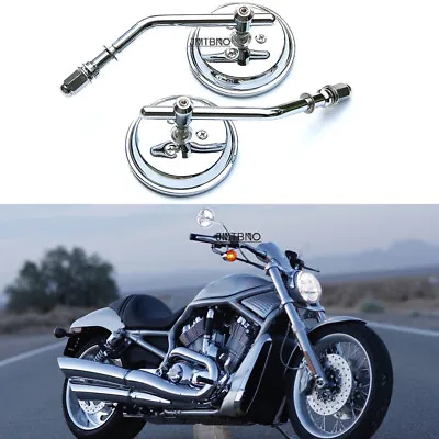 Chrome Motorcycle Rear View Mirrors For Harley Davidson V ROD VROD VRSCF Muscle • $29.50