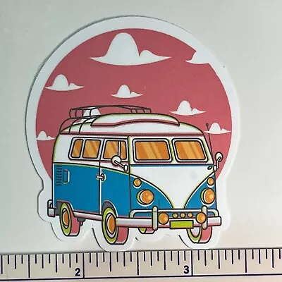 $4.99 • Buy Pink Sunset VW Bus Vinyl Sticker Decal ThinkBomb Anything Free Ship & Track