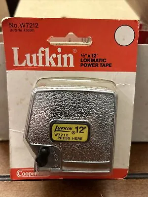 NICE Vintage Lufkin Lokmatic-W7212 Tape Measure 12 Ft. Foot MADE IN USA New Old • $24.99