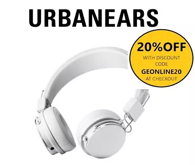 UrbanEars Plattan 2 (II) Wireless Bluetooth ON-Ear Headphones TRUE WHITE -NEW • $51.44