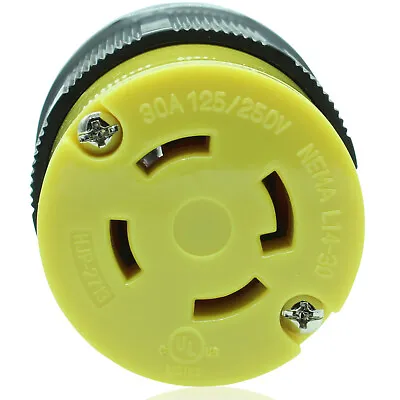 $15.97 • Buy Journeyman Pro 2713 L14-30R 30A Twist Locking Female Connector Generator 4 Prong