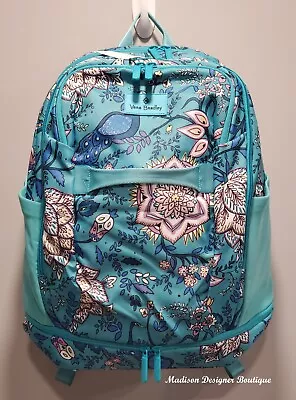 NWT_Vera Bradley Lighten Up Adventure Travel Backpack Peacock Garden • $125