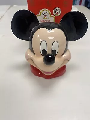 Enesco Mickey Mouse Savings Bank Ceramic Coin Bank Figurine • $34.99