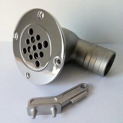 $42.99 • Buy Marine Boat Deck Drain Scupper 90 Deg. W/Checking Ball & Wrench Stainless Steel