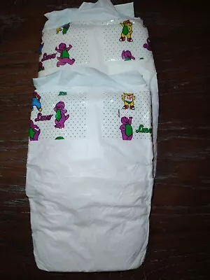 Vintage Luvs Diapers  Reborn *2 Diapers* Barney Diapers • $24.99