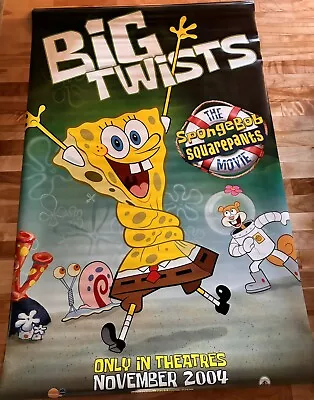 SPONGEBOB SQUAREPANTS MOVIE:  2004 Vinyl Banner  - 4’ X 6’ - New! • $59.95