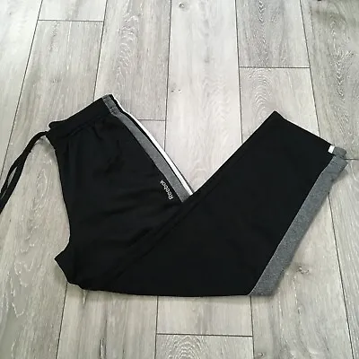 Reebok Black Track Pants Straight Tracksuit Bottoms Medium  • £11.60