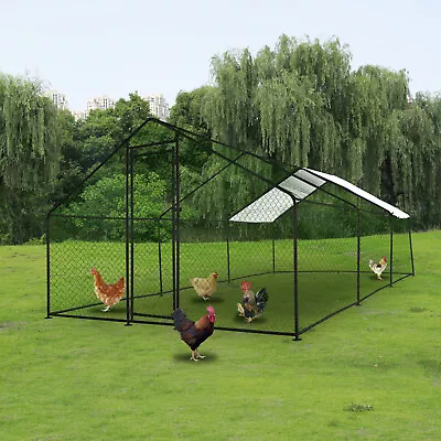 20ft X 10ft Metal Walk In Chicken Coop Run Cage Rabbit Hutch Hen House Enclosure • $227.39