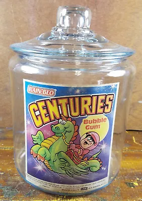 Rain-blo Centuries Bubble Gum Astronaut Boy Riding Dragon Glass 10  Counter Jar • $41.97