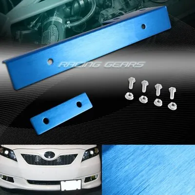 Universal Blue Front Bumper License Plate Mount Bracket Relocator Holder Bar • $6.50