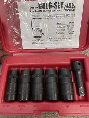 Mac Tools DBL6 6 Piece 1/2” Drive 6 Point Double-Duty Flip Socket Set  USA • $12.50