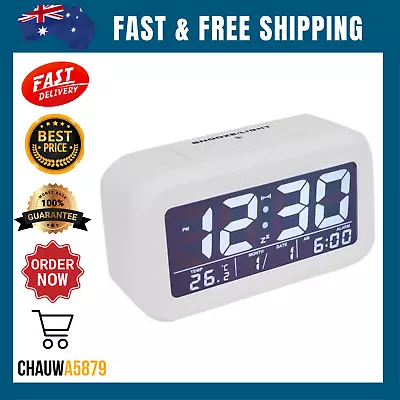 Digital Bedside LED Snooze Alarm Clock Time Temperature Day/Night Desktop Clock • $9.89