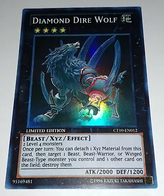 Diamond Dire Wolf - Super Rare Limited Edition - CT10-EN012 - YUGIOH • $2.95