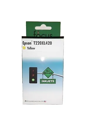 FOCUS Ink Jet Printer Cartridge Epson T220XL420 Yellow • $7.99