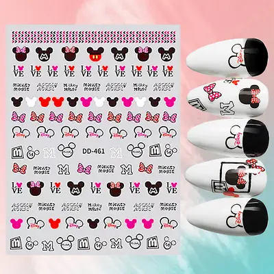 Nail Art Stickers Transfers Self Adhesive Mickey Mouse Minnie Mouse Stickers • £2.49