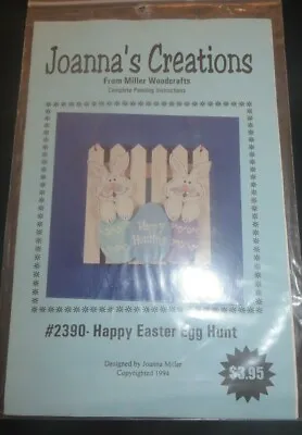NIP  Joanna's Creations  Miller Woodcrafts Happy Easter Egg Hunt Wood Pattern • $5.50