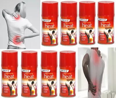 8Pack Heat Spray Sprains Injury Deep Muscular Fast Pains Relief Gym Sports 150ML • £14.99