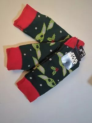 Star Wars The Mandalorian Christmas Socks LOT OF 3 PAIRS Unisex Size 8-12 • $17.99