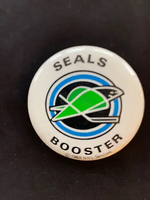 NHL Oakland Seals Booster Vintage Defunct 1969 Team Logo Hockey Pinback Button • $50