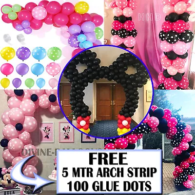 Balloon Arch Kit +Balloons Garland Birthday MICKY MOUSE MINNIE MOUSE THEME UK • £10.49