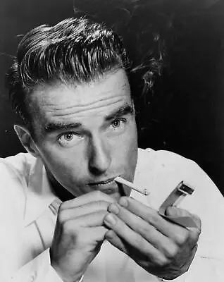 Film Icon MONTGOMERY CLIFT Lighting A Cigarette Photo  (170-z) • $11.57