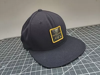 Salty Crew Hat Snapback Yellow Badge Logo Yupoong RARE  Find Refuge In The Sea  • $25.69