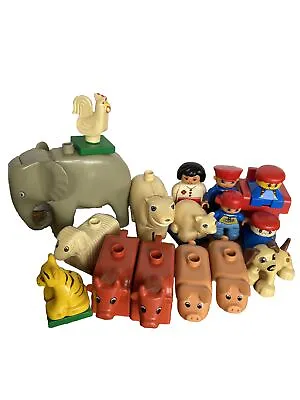 Vintage Duplo Animals Cow Sheep Pig Chicken People Polar Bears Tiger Elephant • $42.50