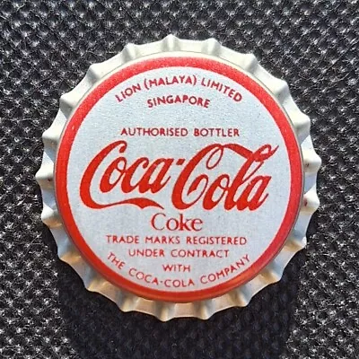 Rare 1963 COCA-COLA Crown Bottle Cap LION (MALAYA) LIMITED SINGAPORE Kronkorken • $38