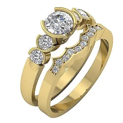 £1647.98 • Buy Matching Bridal Wedding Ring SI1 G 1.21 Ct Natural Diamond 14K White Gold 7.70MM